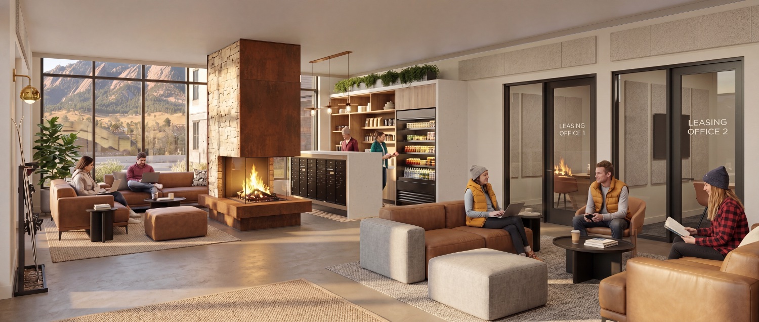 Lobby and lounge rendering